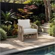 Meridian Furniture San Pietro Beige Olefin Upholstered Outdoor Patio Chair