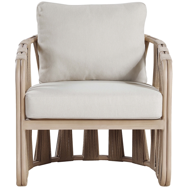 Meridian Furniture San Pietro Beige Olefin Upholstered Outdoor Patio Chair