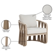 Meridian Furniture San Pietro Beige Olefin Upholstered Outdoor Patio Chair