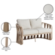 Meridian Furniture San Pietro Beige Olefin Upholstered Outdoor Patio Loveseat