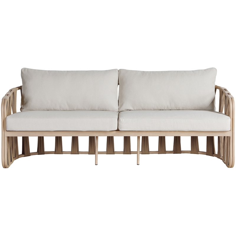Meridian Furniture San Pietro Beige Olefin Upholstered Outdoor Patio Sofa