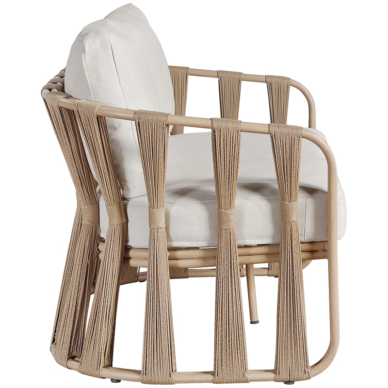 Meridian Furniture San Pietro Beige Olefin Upholstered Outdoor Patio Sofa