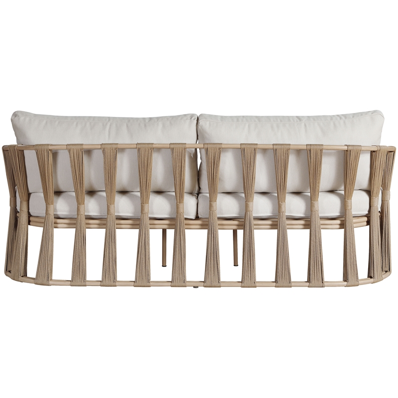 Meridian Furniture San Pietro Beige Olefin Upholstered Outdoor Patio Sofa
