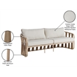 Meridian Furniture San Pietro Beige Olefin Upholstered Outdoor Patio Sofa