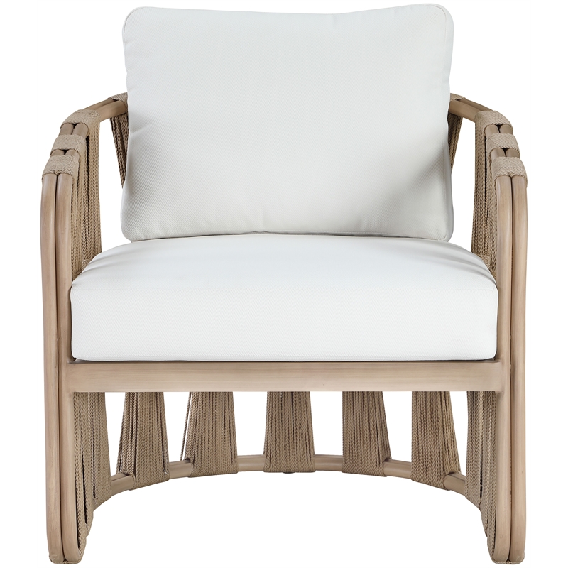 Meridian Furniture San Pietro Cream Olefin Upholstered Outdoor Patio Chair