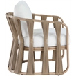Meridian Furniture San Pietro Cream Olefin Upholstered Outdoor Patio Chair
