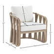 Meridian Furniture San Pietro Cream Olefin Upholstered Outdoor Patio Chair
