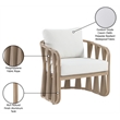 Meridian Furniture San Pietro Cream Olefin Upholstered Outdoor Patio Chair