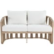 Meridian Furniture San Pietro Cream Olefin Upholstered Outdoor Patio Loveseat
