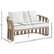 Meridian Furniture San Pietro Cream Olefin Upholstered Outdoor Patio Loveseat