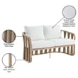Meridian Furniture San Pietro Cream Olefin Upholstered Outdoor Patio Loveseat