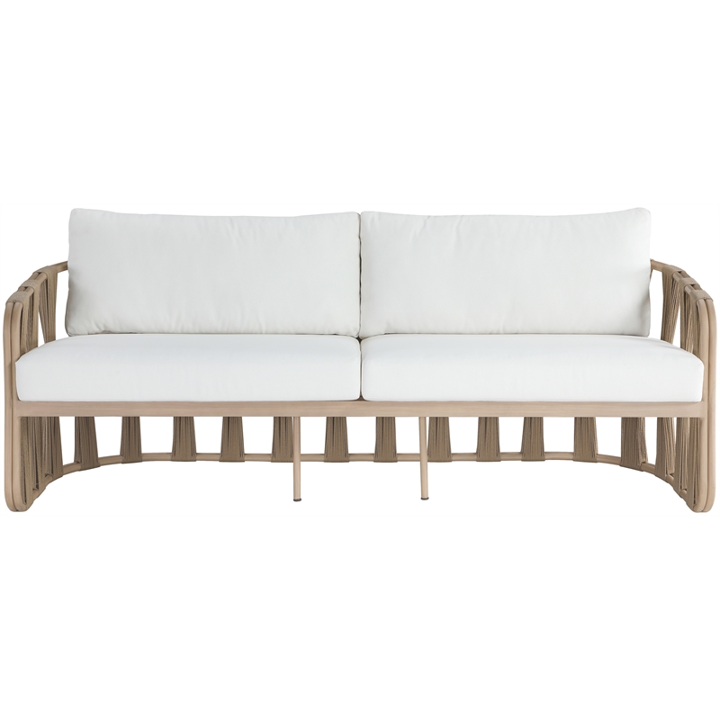 Meridian Furniture San Pietro Cream Olefin Upholstered Outdoor Patio Sofa