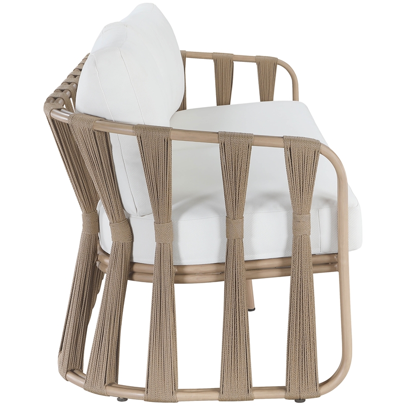Meridian Furniture San Pietro Cream Olefin Upholstered Outdoor Patio Sofa