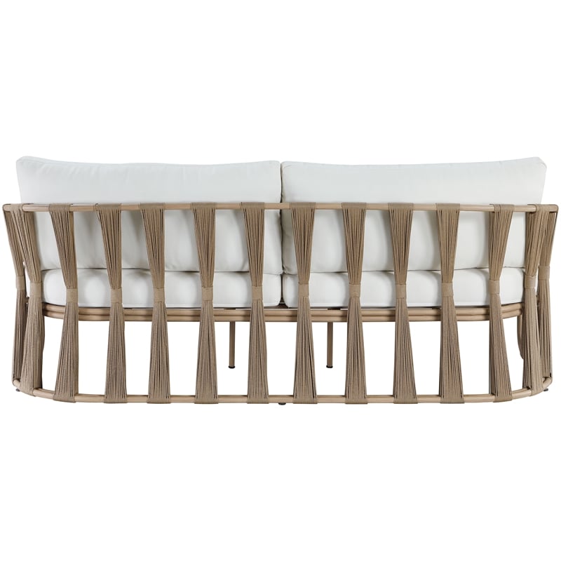 Meridian Furniture San Pietro Cream Olefin Upholstered Outdoor Patio Sofa
