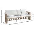 Meridian Furniture San Pietro Cream Olefin Upholstered Outdoor Patio Sofa