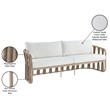 Meridian Furniture San Pietro Cream Olefin Upholstered Outdoor Patio Sofa