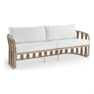 Meridian Furniture San Pietro Cream Olefin Upholstered Outdoor Patio Sofa