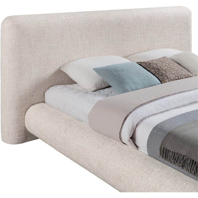 Meridian Furniture Blair Beige Fabric Upholstered Full Bed