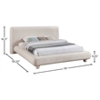Meridian Furniture Blair Beige Fabric Upholstered Full Bed