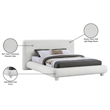 Meridian Furniture Blair Cream Fabric Upholstered King Bed