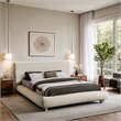 Meridian Furniture Blair Cream Fabric Upholstered Queen Bed