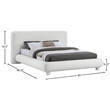 Meridian Furniture Blair Cream Fabric Upholstered Queen Bed