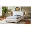 Meridian Furniture Blair Cream Fabric Upholstered Twin Bed