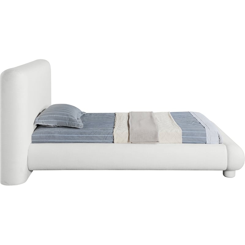 Meridian Furniture Blair Cream Fabric Upholstered Twin Bed