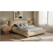 Meridian Furniture Blair Beige Chenille Fabric Upholstered Full Bed