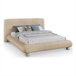 Meridian Furniture Blair Beige Chenille Fabric Upholstered Queen Bed