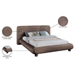 Meridian Furniture Blair Brown Chenille Fabric Upholstered Full Bed