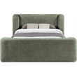 Meridian Furniture Modena Green Chenille Fabric Upholstered Queen Bed