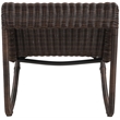 Meridian Furniture Antigua Brown Wicker And Steel Outdoor Patio Rocker