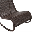 Meridian Furniture Antigua Brown Wicker And Steel Outdoor Patio Rocker