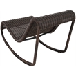 Meridian Furniture Antigua Brown Wicker And Steel Outdoor Patio Rocker