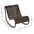 Meridian Furniture Antigua Brown Wicker And Steel Outdoor Patio Rocker