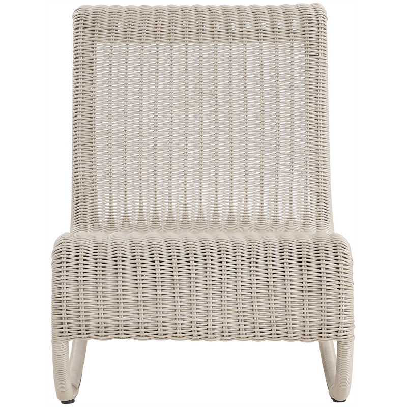 Meridian Furniture Antigua Cream Wicker And Steel Outdoor Patio Rocker