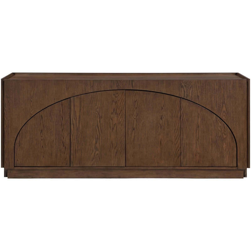 Meridian Furniture Everson Brown Oak Veneer And Solid Wood Sideboard/Buffet