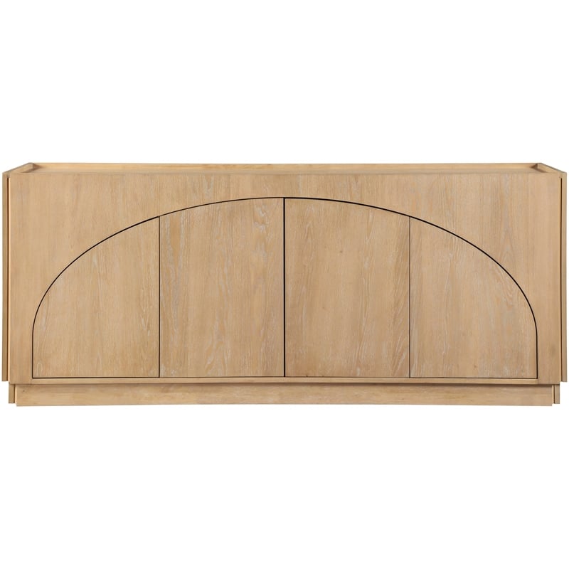 Meridian Furniture Everson Natural Oak Veneer And Solid Wood Sideboard/Buffet
