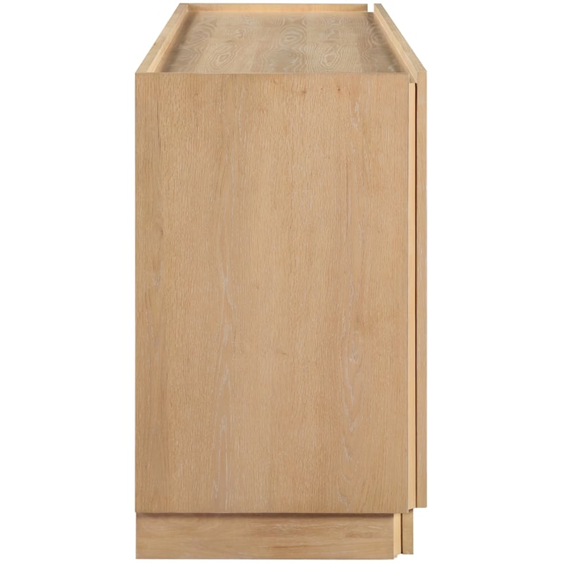 Meridian Furniture Everson Natural Oak Veneer And Solid Wood Sideboard/Buffet