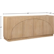 Meridian Furniture Everson Natural Oak Veneer And Solid Wood Sideboard/Buffet