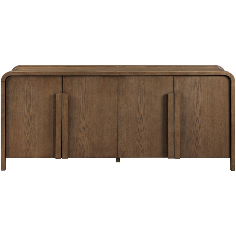 Meridian Furniture Harmony Brown Oak Veneer And Solid Wood Sideboard/Buffet