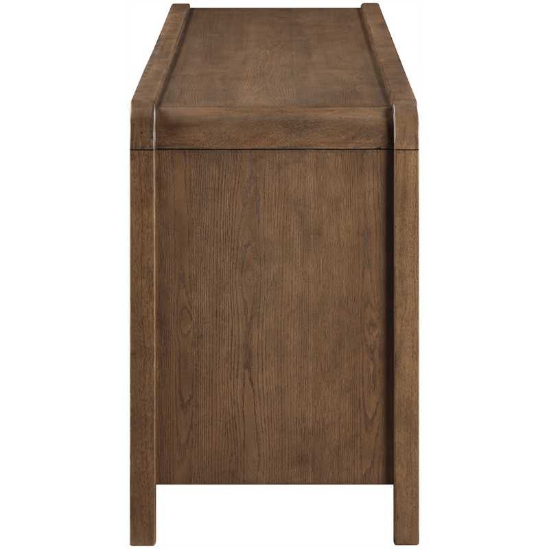 Meridian Furniture Harmony Brown Oak Veneer And Solid Wood Sideboard/Buffet