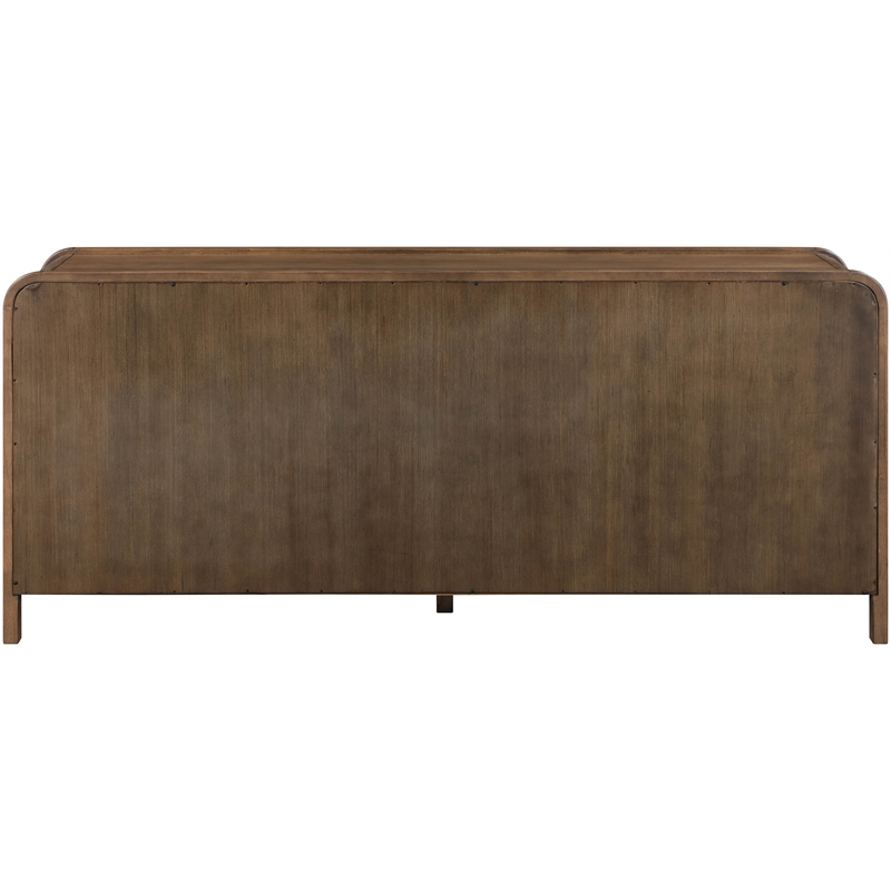 Meridian Furniture Harmony Brown Oak Veneer And Solid Wood Sideboard/Buffet
