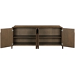 Meridian Furniture Harmony Brown Oak Veneer And Solid Wood Sideboard/Buffet