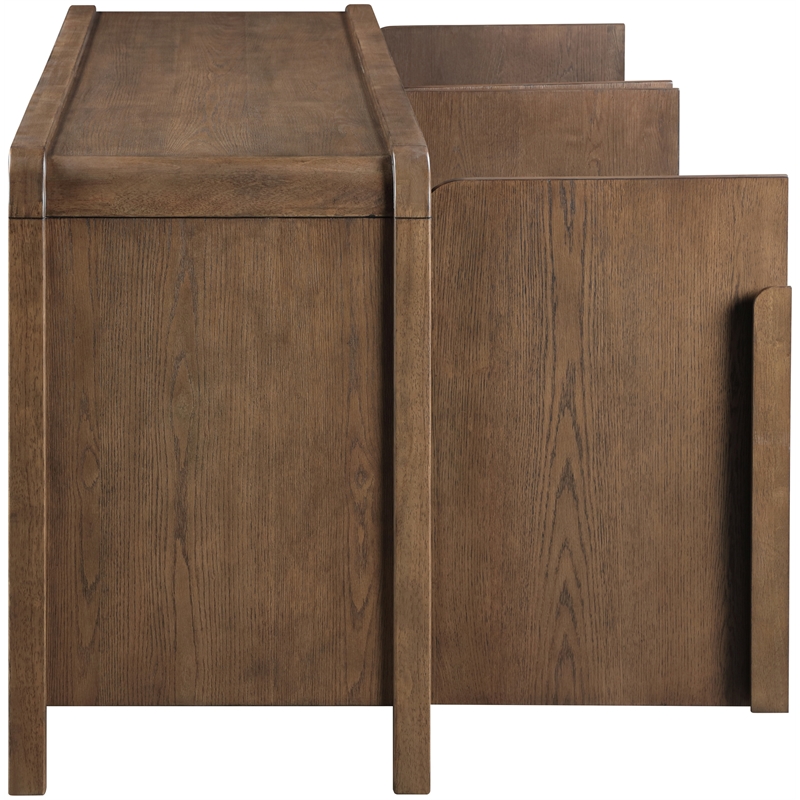 Meridian Furniture Harmony Brown Oak Veneer And Solid Wood Sideboard/Buffet