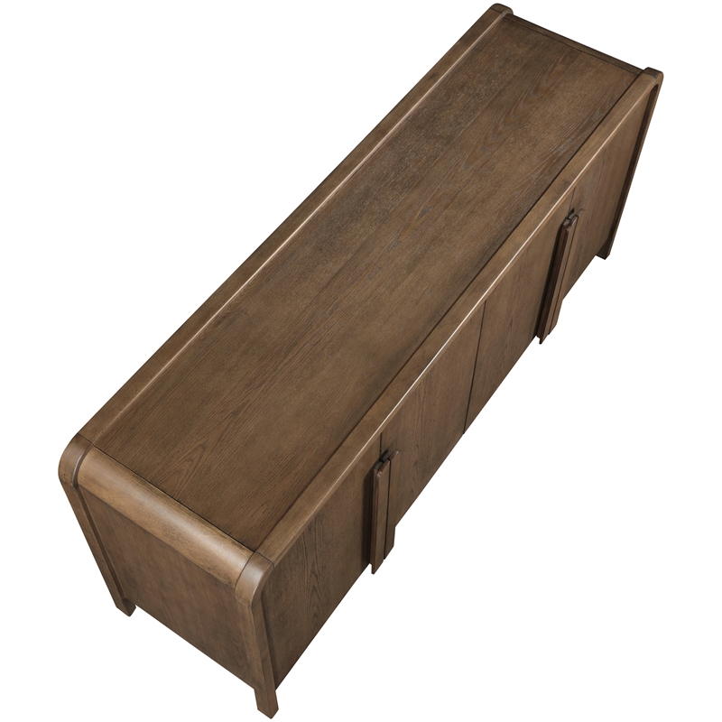 Meridian Furniture Harmony Brown Oak Veneer And Solid Wood Sideboard/Buffet