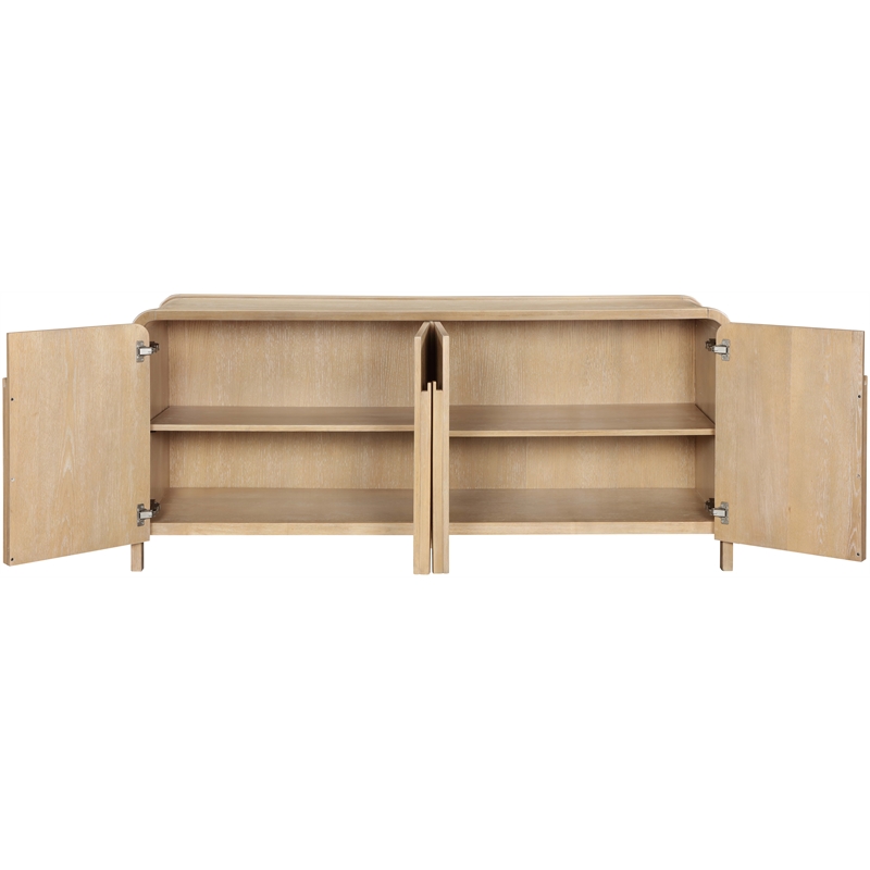 Meridian Furniture Harmony Natural Oak Veneer And Solid Wood Sideboard/Buffet