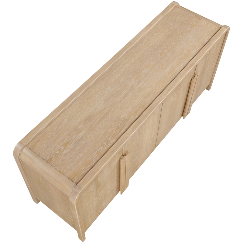 Meridian Furniture Harmony Natural Oak Veneer And Solid Wood Sideboard/Buffet