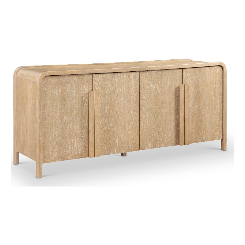 Meridian Furniture Harmony Natural Oak Veneer And Solid Wood Sideboard/Buffet